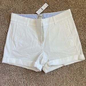 J. Crew 5” Stretch Chino Short NWT White Size 6